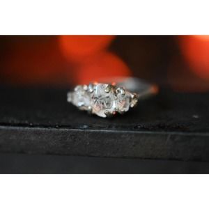 Engagement ring, Raw diamond ring, alternative engagement ring